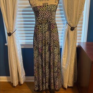 LuLaRoe Maxi Dress - Black, White, Pink, Green Floral